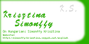 krisztina simonffy business card